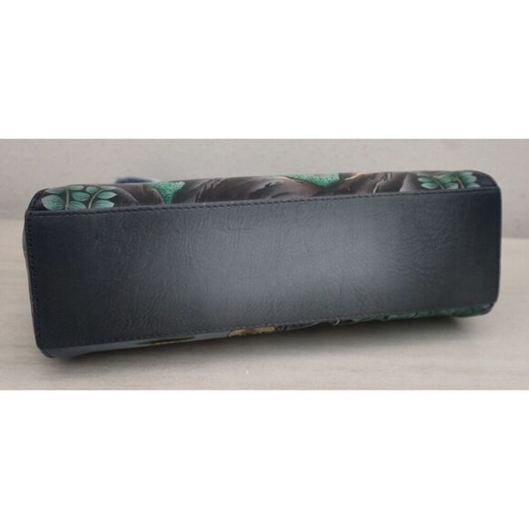 Anuschka Hot Air Balloon Hand-Painted Leather Kiss Lock Clutch Crossbody Bag - Picture 5 of 11